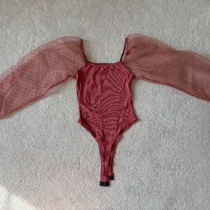 altard state maroon body suit with sleeves size M